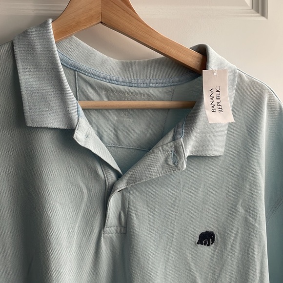 NWT Light Blue 2 Button Polo - Picture 3 of 4